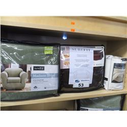 MADISON STRIPE CHAIR SLIPCOVER/FULL TAILORED BEDSKIRT/SUREFIT SOFA SLIPCOVER