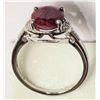 Image 2 : STERLING SILVER  RUBY DIAMOND RING RETAIL $200