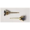Image 2 : 10KT YELLOW GOLD SAPPHIRE EARRINGS RETAIL $240