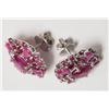 Image 2 : STERLING SILVER RUBY EARRING RETAIL $600