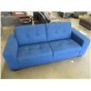 Image 3 : NEW BLUE LEFT OR RIGHT HAND OPTIONAL SECTIONAL WITH MATCHING LOVE SEAT