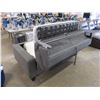 Image 2 : NEW CHARCOAL 3 SEATER SOFA DOUBLE SIZE HIDE-A-BED