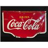 Image 1 : VINTAGE 1939 COCA-COLA SIGN WITH TOP MOUNTING FLANGE, MADE IN USA BY TENN. ENAMEL MFG. CO.,