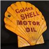 Image 2 : VINTAGE GOLD SHELL MOTOR OIL METAL SIGN, 7'' WIDE