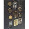 Image 2 : COLLECTION OF 10 COCA-COLA COLLECTABLES INC. 8 METAL BELT BUCKLES, ONE PIN, ONE KEYCHAIN AND ONE