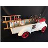 Image 8 : VINTAGE FORD FIRE TRUCK PEDAL CAR, WITH LADDERS, BELLS, WORKING STEERING AND PEDALS, AND WORKING