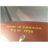 Image 2 : VINTAGE 1959 COCA-COLA BUTTON SIGN, MADE IN CANADA BY P & M, 48'' DIAMETER