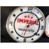 Image 2 : 2 VINTAGE WALL MOUNT CLOCKS, BY IMPERIAL AND B.F. GOODRICH, 15'' AND 12'' WIDE