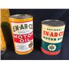 Image 2 : COLLECTION OF 3 VINTAGE EN-AR-CO OIL CONTAINERS INC. 25 LBS. MOTOR GREASE CONTAINER, FULL AND