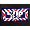 Image 2 : VINTAGE BARBER SHOP METAL FLANGED SIGN, BY WILLIAM MARVY COMPANY IN ST. PAUL, MINN., "1224" ON