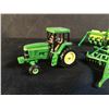 Image 2 : JOHN DEERE SCALE MODEL FARM TRACTOR, MODEL 7800, WITH 7200 AND 1609U TRAILER ATTACHMENTS, 2'' TALL