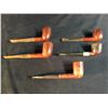 Image 2 : COLLECTION OF 5 VINTAGE WOOD AND METAL TOBACCO PIPES