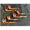Image 2 : COLLECTION OF 6 VINTAGE WOOD AND METAL TOBACCO PIPES