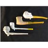 Image 2 : COLLECTION OF 4 VINTAGE CERAMIC HAND MADE PIPES, TWO MARKED "MADE IN ENGLAND"