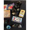 Image 2 : COLLECTION OF ASSORTED TOBACCO RELATED ITEMS INC. ASSORTMENT OF VINTAGE MATCHES AND LIGHTERS, ASH