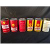 Image 2 : COLLECTION OF 6 VINTAGE SHELL X-100 MOTOR OIL ONE QUART CANS