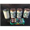Image 2 : COLLECTION OF 5 QUAKER STATE OIL CONTAINERS INC. 4 QUAKER STATE VINTAGE MOTOR OIL CONTAINERS, AND