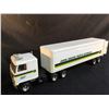 Image 2 : VINTAGE DIE CAST SCALE MODEL TRUCK AND TRAILER, JOHN DEERE, 19'' LONG, MADE BY ERTL