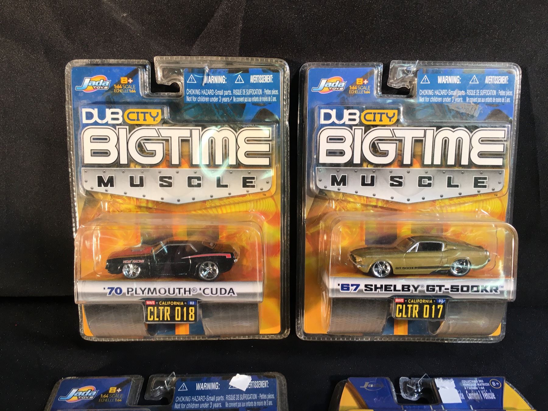 Collection Of 5 Dub City Big Time Muscle Scale Model Die Cast Cars By Jada Toys In Original