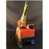 Image 2 : VINTAGE NYLINT PRESSED STEEL MODEL EXCAVATOR, WITH MOVING BUCKET, ARM AND TRACKS, APPROX. 18'' TALL