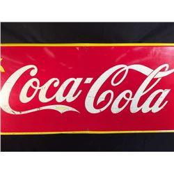 VINTAGE COCA-COLA ADVERTISING SIGN, MADE IN CANADA IN 1940 BY ST
