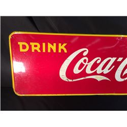 VINTAGE COCA-COLA ADVERTISING SIGN, MADE IN CANADA IN 1940 BY ST