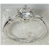 Image 2 : STERLING SILVER CUBIC ZIRCONIA RING. RETAIL $150