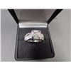 Image 1 : LADIES 18K WHITE GOLD RING WITH 22 DIAMONDS & 4 AMETHYSTS (11.5GMS GOLD, 0.50CT DIAMONDS