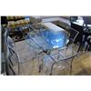 Image 1 : ROUND GLASSTOP TABLE WITH FOUR CHAIRS