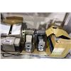 Image 1 : SHELF LOT INCLUDING TWO POLAROID LAND CAMERAS, POLAROID PRINT COPIER, AND A PROJECTOR