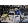 Image 2 : SHELF LOT OF BEDDING, DINNER WEAR, DRAPES AND MORE