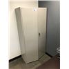 Image 1 : GREY METAL 2 DOOR STORAGE CABINET