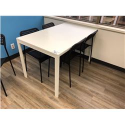 WHITE 4 FT LUNCH TABLE