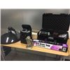 Image 1 : TASCAM US-2X2 USB AUDIO INTERFACE WITH  WINDSCREEN DISH MIC, ASSORTED MICROPHONES, PELICAN 1535 AIR