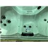 Image 2 : CAL SPAS 8' X 8' PLATINUM HOT TUB WITH STERLING SILVER INTERIOR AND SMOKE EXTERIOR.  TUB FEATURES: