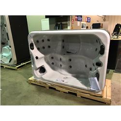 CAL SPAS 6.5' X 4.5' HOT TUB WITH STERLING SILVER INTERIOR AND MIST EXTERIOR.  TUB FEATURES: