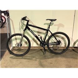 BLACK BRODIE LIGHTNING 27 SPEED FRONT SUSPENSION HYBRID BIKE WITH FULL DISC BRAKES