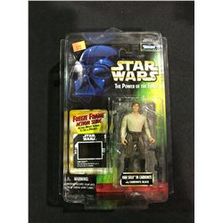 2 FIGURES IN ORIGINAL PACKAGE: KENNER STAR WARS POWER OF THE FORCE FREEZE FRAME HAN SOLO IN ENDOR