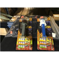 STAR WARS PEZ IN ORIGINAL PACKAGING; BOBA FETT & R2-D2, BAG OF ASSORTED PEZ DISPENSERS & DARTH