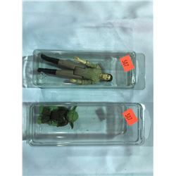 2 VINTAGE STAR WARS RETURN OF THE JEDI FIGURES LEIA IN ENDOR GEAR & YODA