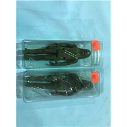 PAIR OF VINTAGE STAR WARS CHEWBACCA FIGURES VARYING GRADES