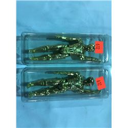 PAIR OF VINTAGE STAR WARS C-3PO FIGURES VARYING GRADES