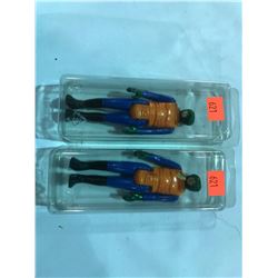 PAIR OF VINTAGE STAR WARS WALRUS MAN FIGURES VARYING GRADES