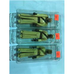 3 VINTAGE STAR WARS SAND PEOPLE FIGURES VARYING GRADES
