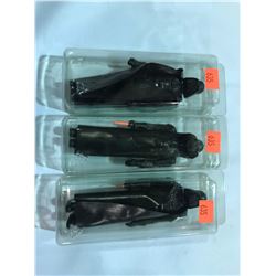 3 VINTAGE STAR WARS DARTH VADER FIGURES VARYING GRADES