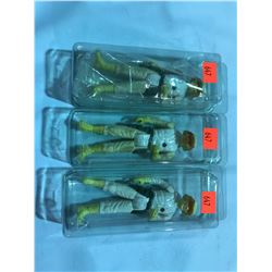 3 VINTAGE STAR WARS CLOUD CAR PILOT FIGURES VARYING GRADES