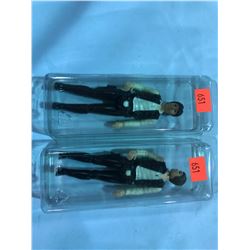 PAIR OF VINTAGE STAR WARS LARGE & SMALL HEAD HAN SOLO FIGURES VARYING GRADES
