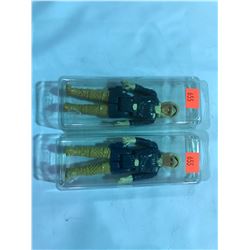 PAIR OF VINTAGE STAR WARS HAN SOLO IN HOTH OUTFIT FIGURES VARYING GRADES