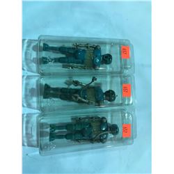 3 VINTAGE STAR WARS 2-1B FIGURES VARYING GRADES