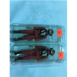 PAIR OF VINTAGE STAR WARS B-WING PILOT FIGURES VARYING GRADES